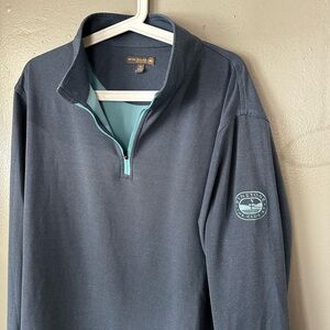 Peter Millar Blue Pullover with Light Blue Trim